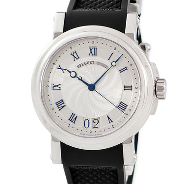 腕時計 ブレゲ BREGUET マリーン II ラージデイト 5817ST/12/5V8 自動巻き メンズ ギョーシェ 青針 コインエッジ ローマン