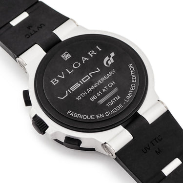 腕時計 ブルガリ BVLGARI アルミニウム クロノグラフ ヴィジョン グランツーリスモ BB41ATCH 自動巻き メンズ 新品同様 コラボ 限定