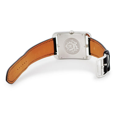 腕時計 エルメス HERMES ケープコッド CC1.810 クオーツ メンズ スクエア シルバー デイト アラビア
