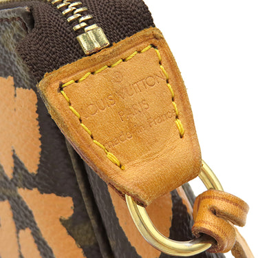 ルイヴィトン LOUIS VUITTON ポシェット アクセソワール M92193 ピーチ モノグラムキャンバス モノグラムグラフィティ アクセサリーポーチ ゴールド金具 グラフティ