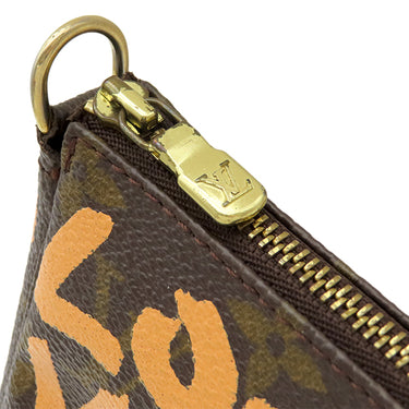 ルイヴィトン LOUIS VUITTON ポシェット アクセソワール M92193 ピーチ モノグラムキャンバス モノグラムグラフィティ アクセサリーポーチ ゴールド金具 グラフティ