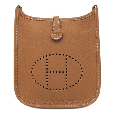 エルメス HERMES エヴリン TPM 16 ロング アマゾン ゴールド トリヨンクレマンス ショルダーバッグ シルバー金具 茶 エブリン 2025年製