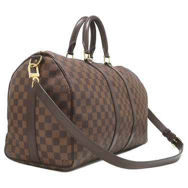 ルイヴィトン LOUIS VUITTON キーポル バンドリエール45 N41428 ダミエエベヌ ダミエグラフィットキャンバス 2WAYバッグ ゴールド金具 茶 ボストン 付属品欠品