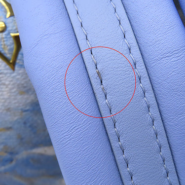 ルイヴィトン LOUIS VUITTON ゴッホ パームスプリングス M43374 ブルー PVC リュック・デイパック ゴールド金具 マスターズコレクション メタリックブルー金具