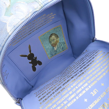 ルイヴィトン LOUIS VUITTON ゴッホ パームスプリングス M43374 ブルー PVC リュック・デイパック ゴールド金具 マスターズコレクション メタリックブルー金具