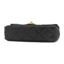シャネル CHANEL スモール トップハンドル フラップ AS4023 ブラック ラムスキン シャイニーラムスキン 2WAYバッグ ゴールド金具 ハンドバッグ