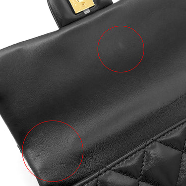 シャネル CHANEL スモール トップハンドル フラップ AS4023 ブラック ラムスキン シャイニーラムスキン 2WAYバッグ ゴールド金具 ハンドバッグ