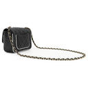 シャネル CHANEL ミニフラップバッグ AS5150 ブラック×ホワイト ラムスキン ショルダーバッグ シャンパンゴールド金具 バイカラー