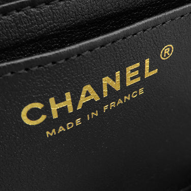 シャネル CHANEL ミニフラップバッグ AS5150 ブラック×ホワイト ラムスキン ショルダーバッグ シャンパンゴールド金具 バイカラー