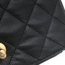 シャネル CHANEL マトラッセ チェーンショルダー ブラック キャビアスキン ショルダーバッグ ゴールド金具 シングルフラップ ココマーク