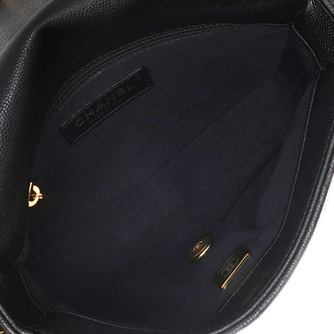 シャネル CHANEL マトラッセ チェーンショルダー ブラック キャビアスキン ショルダーバッグ ゴールド金具 シングルフラップ ココマーク