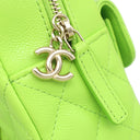 シャネル CHANEL マトラッセ ミニ リュック ライトグリーン キャビアスキン 2WAYバッグ シャンパンゴールド金具 ネオン チェーン ショルダー