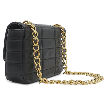 セリーヌ CELINE マトラッセ モノクローム 111273EYD.38NO ブラック レザー ショルダーバッグ ゴールド金具 黒 ロゴ チェーンショルダー チェーンバッグ