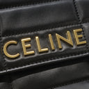 セリーヌ CELINE マトラッセ モノクローム 111273EYD.38NO ブラック レザー ショルダーバッグ ゴールド金具 黒 ロゴ チェーンショルダー チェーンバッグ