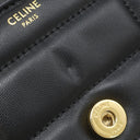 セリーヌ CELINE マトラッセ モノクローム 111273EYD.38NO ブラック レザー ショルダーバッグ ゴールド金具 黒 ロゴ チェーンショルダー チェーンバッグ