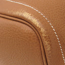 エルメス HERMES ガーデンパーティー PM 36 ゴールド ネゴンダ トートバッグ シルバー金具 茶