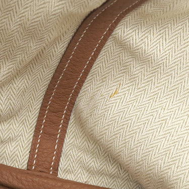エルメス HERMES ガーデンパーティー PM 36 ゴールド ネゴンダ トートバッグ シルバー金具 茶