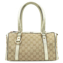 グッチ GUCCI GGキャンバス アビー ミニボストン 130942 ベージュ GGキャンバス ハンドバッグ ゴールド金具 メタリック