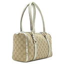 グッチ GUCCI GGキャンバス アビー ミニボストン 130942 ベージュ GGキャンバス ハンドバッグ ゴールド金具 メタリック