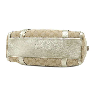 グッチ GUCCI GGキャンバス アビー ミニボストン 130942 ベージュ GGキャンバス ハンドバッグ ゴールド金具 メタリック