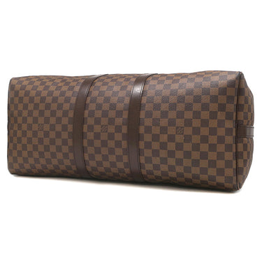 ルイヴィトン LOUIS VUITTON キーポル バンドリエール 55 N41414 ダミエエベヌ ダミエキャンバス ボストンバッグ ゴールド金具 茶 付属品欠品