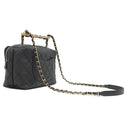 シャネル CHANEL マトラッセ スモール ボーリングバッグ AS3230 ブラック カーフ ショルダーバッグ マットゴールド金具 黒