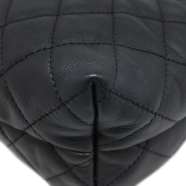 シャネル CHANEL マトラッセ スモール ボーリングバッグ AS3230 ブラック カーフ ショルダーバッグ マットゴールド金具 黒