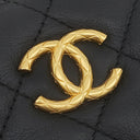 シャネル CHANEL マトラッセ スモール ボーリングバッグ AS3230 ブラック カーフ ショルダーバッグ マットゴールド金具 黒