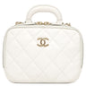 シャネル CHANEL マトラッセ 18 トップハンドル ホワイト レザー 2WAYバッグ ゴールド金具 白 ハンドバッグ