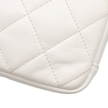シャネル CHANEL マトラッセ 18 トップハンドル ホワイト レザー 2WAYバッグ ゴールド金具 白 ハンドバッグ