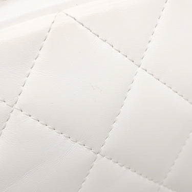 シャネル CHANEL マトラッセ 18 トップハンドル ホワイト レザー 2WAYバッグ ゴールド金具 白 ハンドバッグ