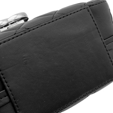 シャネル CHANEL ハーフココ カメラバッグ A98644 ブラック ラムスキン ショルダーバッグ シルバー金具 黒 チェーンショルダー
