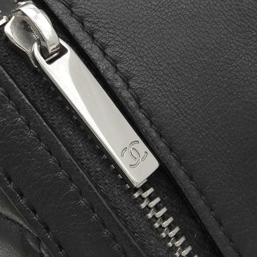 シャネル CHANEL ハーフココ カメラバッグ A98644 ブラック ラムスキン ショルダーバッグ シルバー金具 黒 チェーンショルダー