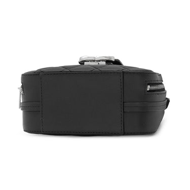 シャネル CHANEL ハーフココ カメラバッグ A98644 ブラック ラムスキン ショルダーバッグ シルバー金具 黒 チェーンショルダー
