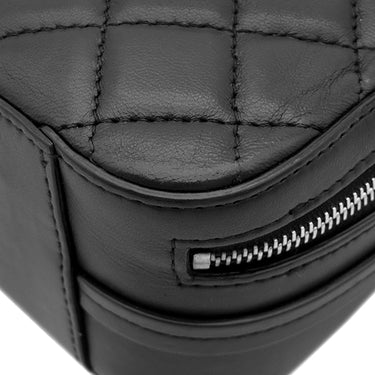 シャネル CHANEL ハーフココ カメラバッグ A98644 ブラック ラムスキン ショルダーバッグ シルバー金具 黒 チェーンショルダー