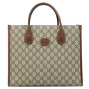 グッチ GUCCI GGスモール トート 659983 ベージュ×エボニー GGスプリームキャンバス レザー 2WAYバッグ ゴールド金具 ハンドバッグ ショルダー