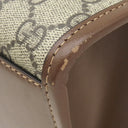 グッチ GUCCI GGスモール トート 659983 ベージュ×エボニー GGスプリームキャンバス レザー 2WAYバッグ ゴールド金具 ハンドバッグ ショルダー