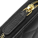 シャネル CHANEL クラシック ジップ コインパース AP0216 ブラック キャビアスキン コインケース ゴールド金具 黒