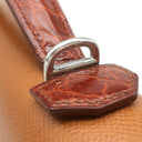 エルメス HERMES ケリー ニュアージュ ブラウン系 クシュベル アリゲーター オーストリッチ 2WAYバッグ シルバー金具 茶 ショルダー ヴィンテージ クロコ パピヨン金具