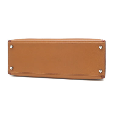 エルメス HERMES ケリー ニュアージュ ブラウン系 クシュベル アリゲーター オーストリッチ 2WAYバッグ シルバー金具 茶 ショルダー ヴィンテージ クロコ パピヨン金具