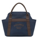 エルメス HERMES サックドパンサージュ グルーム ネイビー×オレンジ キャンバス トワルシェブロン 2WAYバッグ シルバー金具 紺 トート 2025年製