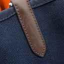 エルメス HERMES サックドパンサージュ グルーム ネイビー×オレンジ キャンバス トワルシェブロン 2WAYバッグ シルバー金具 紺 トート 2025年製