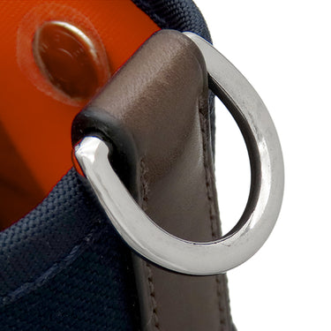 エルメス HERMES サックドパンサージュ グルーム ネイビー×オレンジ キャンバス トワルシェブロン 2WAYバッグ シルバー金具 紺 トート 2025年製