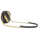 グッチ GUCCI GGマーモント ラウンドショルダー 550154 ブラック×ベージュ×レッド レザー ショルダーバッグ ゴールド金具 黒 赤 チェーン