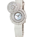 腕時計 ハリーウィンストン Harry Winston ローズバッド HJTGHM27WW001 クオーツ レディース メーカーOH済 K18WG無垢 純正ダイヤ シェル
