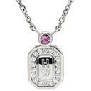 ハリーウィンストン Harry Winston HWロゴ ペンダント PEPSWAC16HWL ホワイトゴールド K18WG ダイヤモンド ピンクサファイア ネックレス Au750 K18 WG ダイヤ ピンクサファイア
