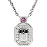 ハリーウィンストン Harry Winston HWロゴ ペンダント PEPSWAC16HWL ホワイトゴールド K18WG ダイヤモンド ピンクサファイア ネックレス Au750 K18 WG ダイヤ ピンクサファイア