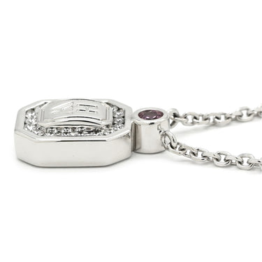 ハリーウィンストン Harry Winston HWロゴ ペンダント PEPSWAC16HWL ホワイトゴールド K18WG ダイヤモンド ピンクサファイア ネックレス Au750 K18 WG ダイヤ ピンクサファイア