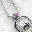 ハリーウィンストン Harry Winston HWロゴ ペンダント PEPSWAC16HWL ホワイトゴールド K18WG ダイヤモンド ピンクサファイア ネックレス Au750 K18 WG ダイヤ ピンクサファイア