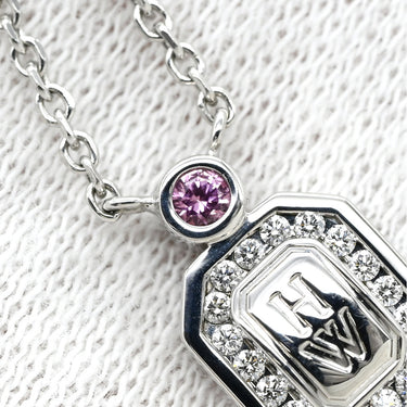 ハリーウィンストン Harry Winston HWロゴ ペンダント PEPSWAC16HWL ホワイトゴールド K18WG ダイヤモンド ピンクサファイア ネックレス Au750 K18 WG ダイヤ ピンクサファイア